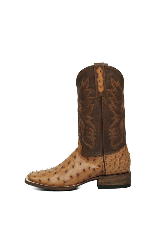 Brandy Bruciatto Full-Quill Ostrich Boots